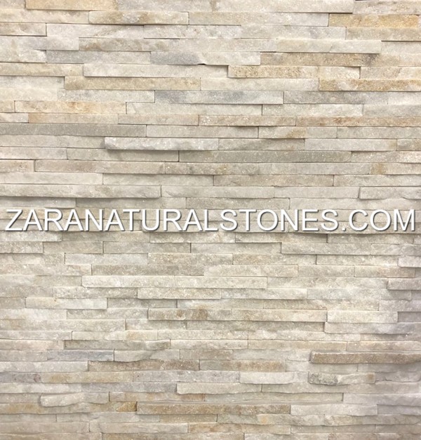 Creamy Crystal Fireplace Decorative Veneer Split Face Ledgestone