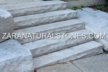 Light grey natural stone steps Toronto Vaughan Kleinburg