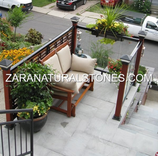 Grey patio stone pavers Toronto Vaughan Kleinburg Maple